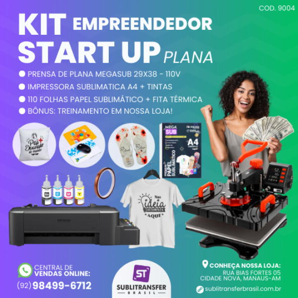 Kit Empreendedor Sublimação Start Up Plana