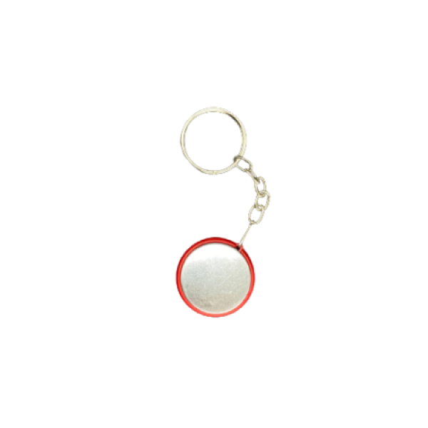 Button Chaveiro Dupla Face Vermelho 25mm Pacote com 25 Unidades